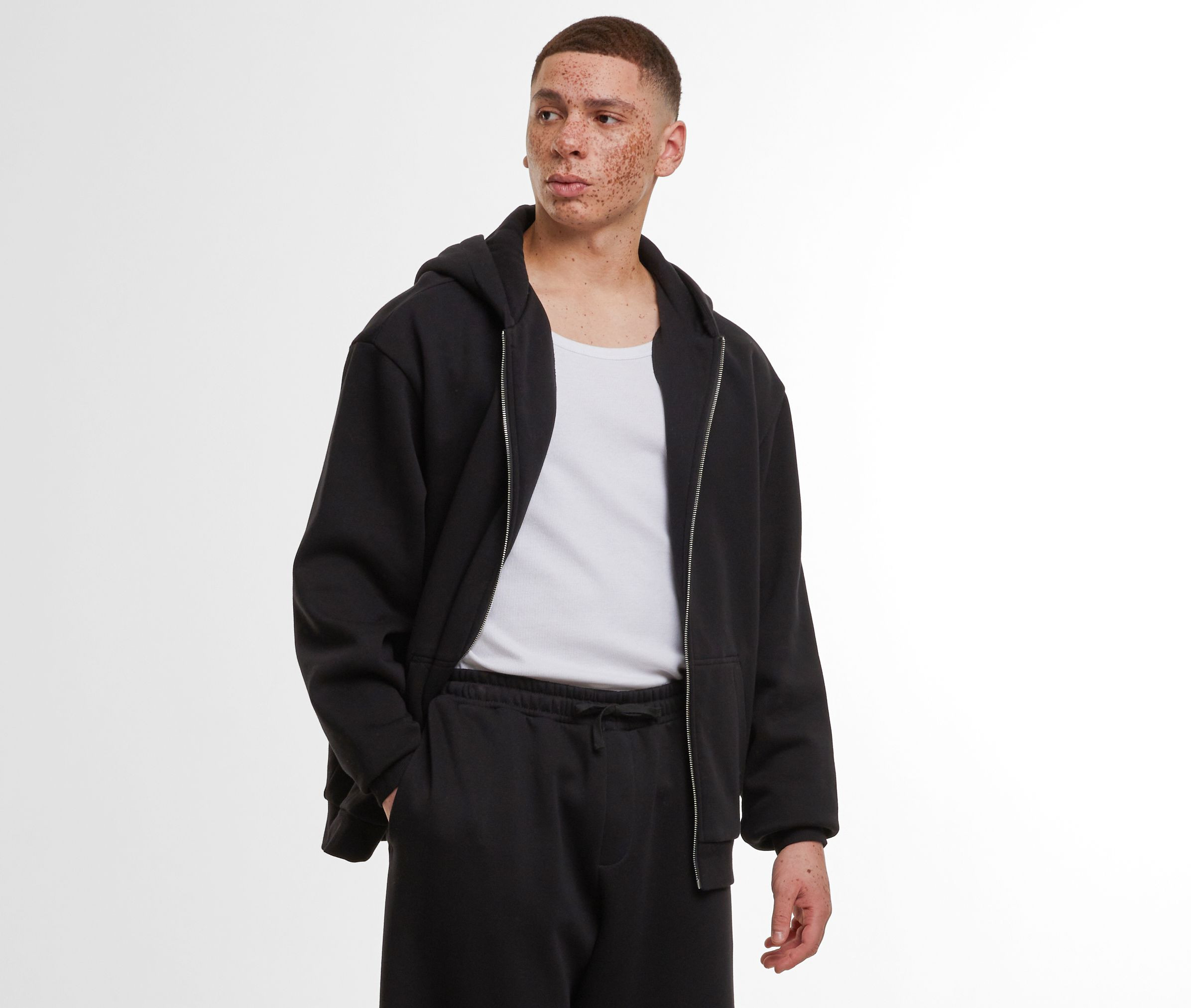 LOOSE FIT ZIP HOODY